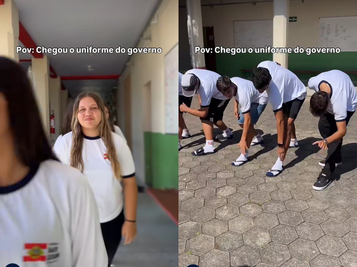 “Na minha época era verde”: continua repercutindo a reação dos alunos com novo uniforme em SC