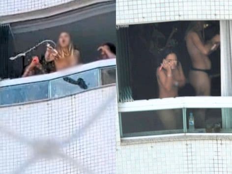 “Champagne estourado”: vizinhos denunciam e PM flagra mulheres nuas na janela de apto em BC