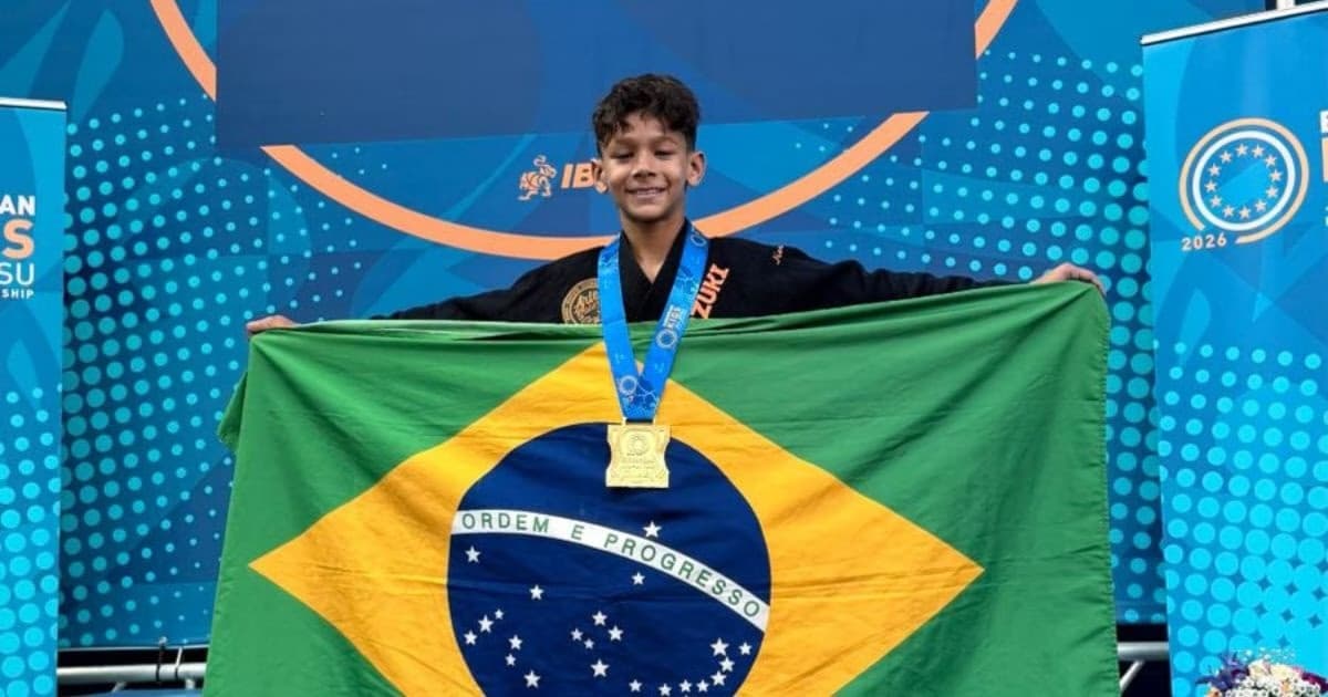 Com 11 anos, brusquense sonhou, treinou e trouxe o título europeu de jiu-jitsu da Irlanda