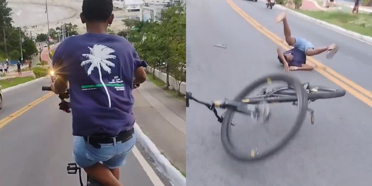 “Se tá bem?”: jovem tenta dar “o grau” na Estrada da Rainha e o inesperado acontece em BC