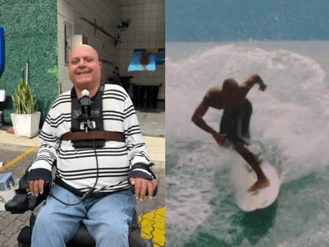 “Eu só queria poder surfar e abraçar minha família novamente”: relata Fábio, tetraplégico há 23 anos