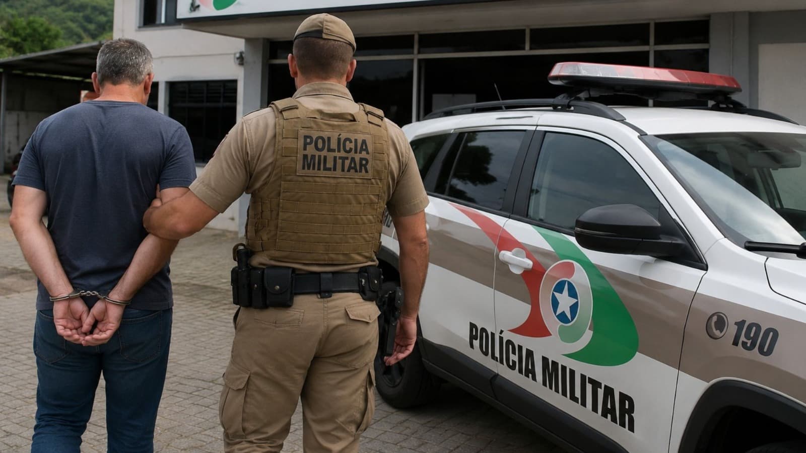 Homem vai até quartel reclamar de viatura da PM em sua casa e acaba preso em SC