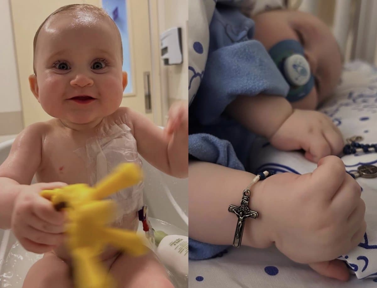Bebê de SC ganha coração novo após 7 meses internado às pressas: “graças à generosidade de alguém”