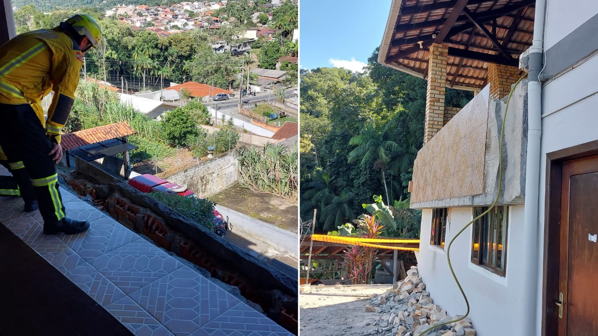 Sacada desaba durante comemoração de Dia das Mães e deixa quatro feridos em Blumenau