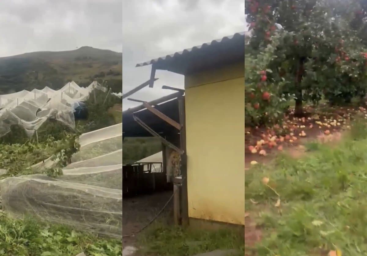 Temporal devastador deixa rastro de destruição na Serra Catarinense; VÍDEOS