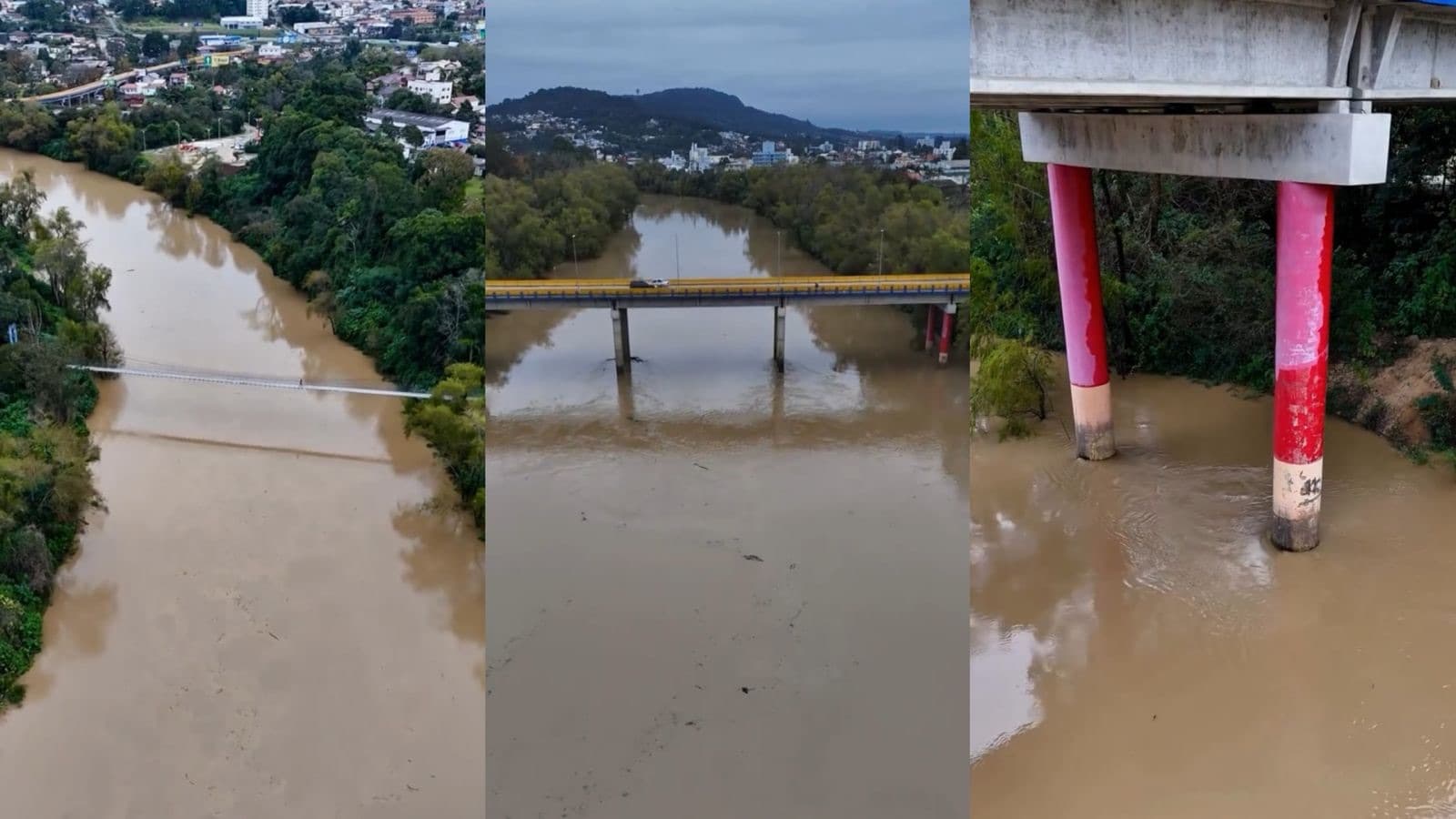 Rio que corta região de SC dispara 1,57 metro em 24h e Defesa Civil prevê 6,5 metros até quinta, acendendo alerta