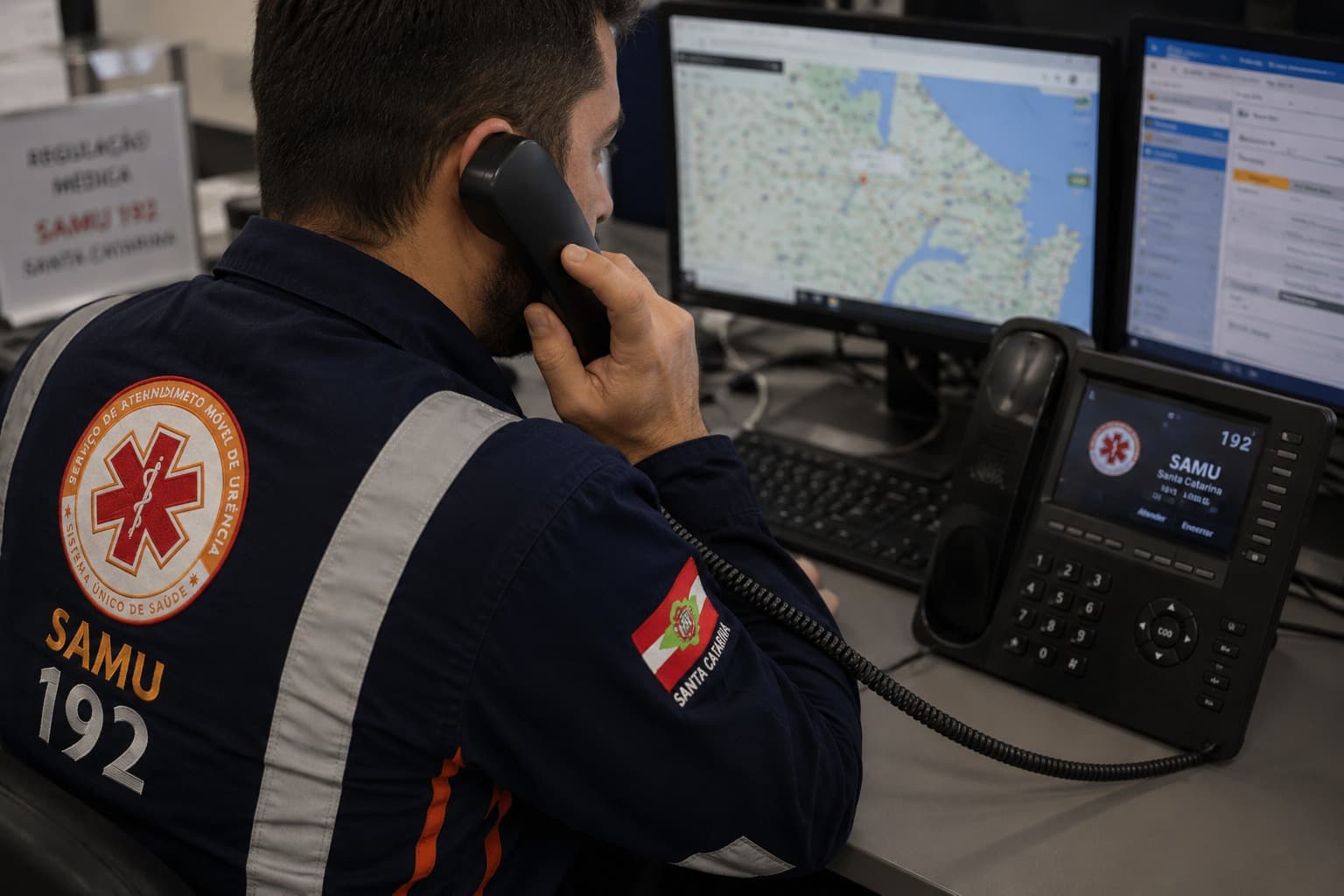 Profissional do SAMU ouve gemidos ao telefone e colega é ameaçado de agressão na Grande Florianópolis