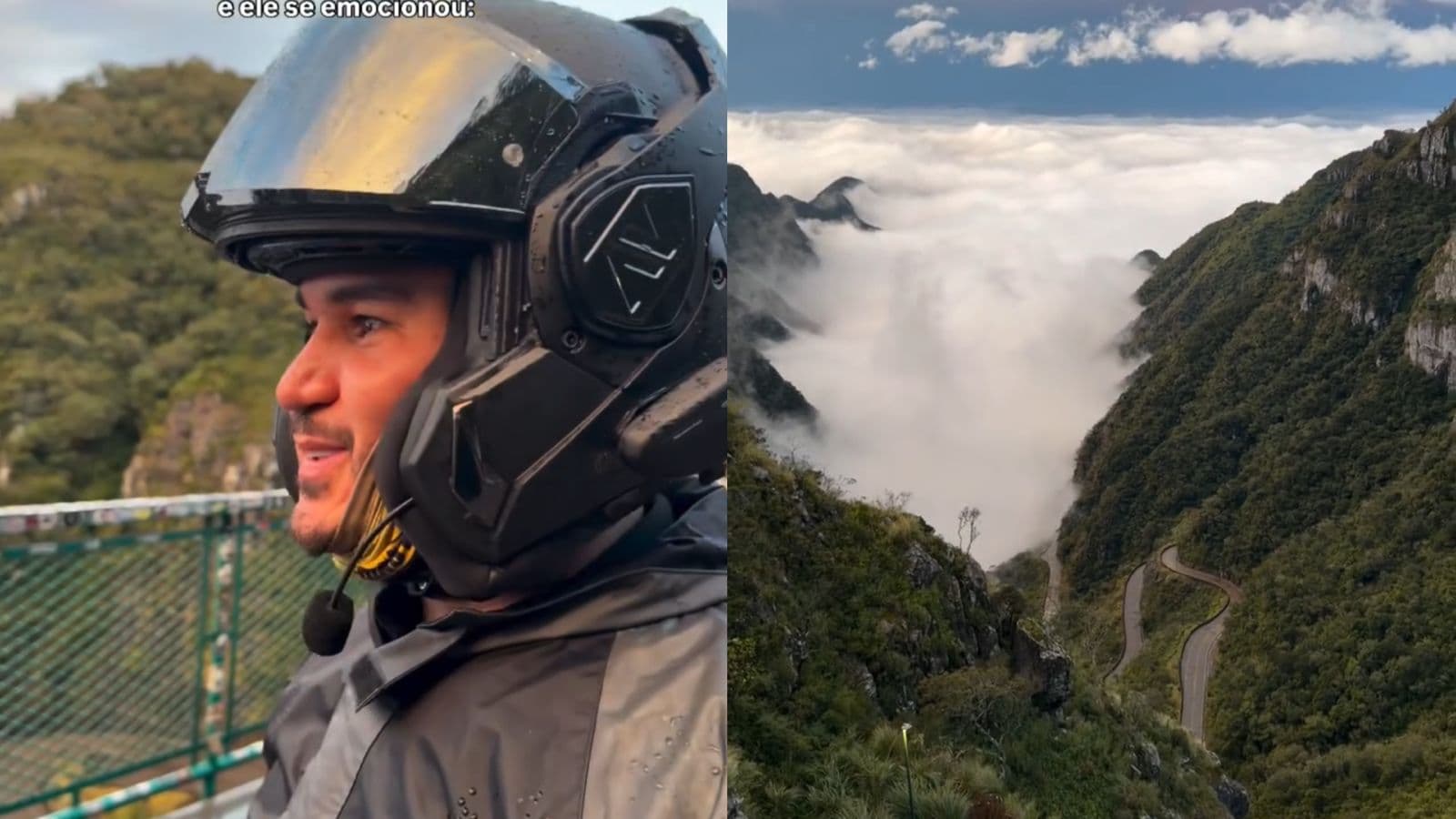 “Repetiria mil vezes”: amigo se emociona ao subir a Serra do Rio do Rastro pela primeira vez em SC