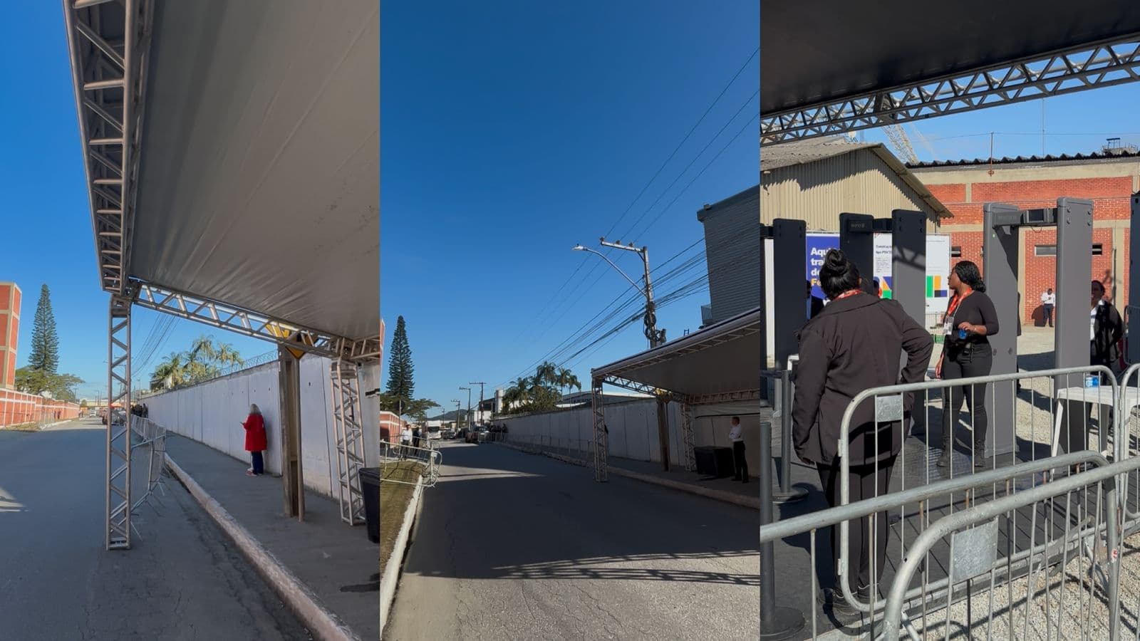 Estrutura gigante para receber média de 700 pessoas recebe pouco mais de 10 no segundo evento de Lula em Itajaí