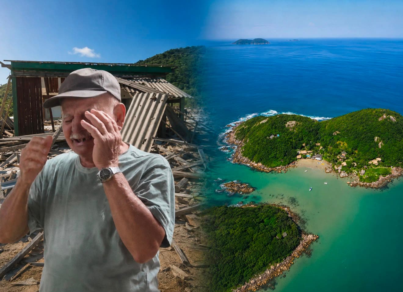 Ilha do Papagaio vendida por milhões, rancho do Seu Andrino destruído em Naufragados