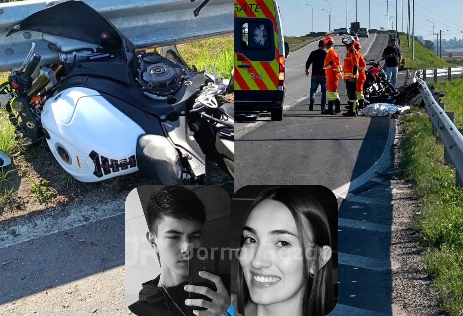 A caminho de uma missa, casal morre ao tentar cumprimentar amigos em outra moto na BR-101, em SC