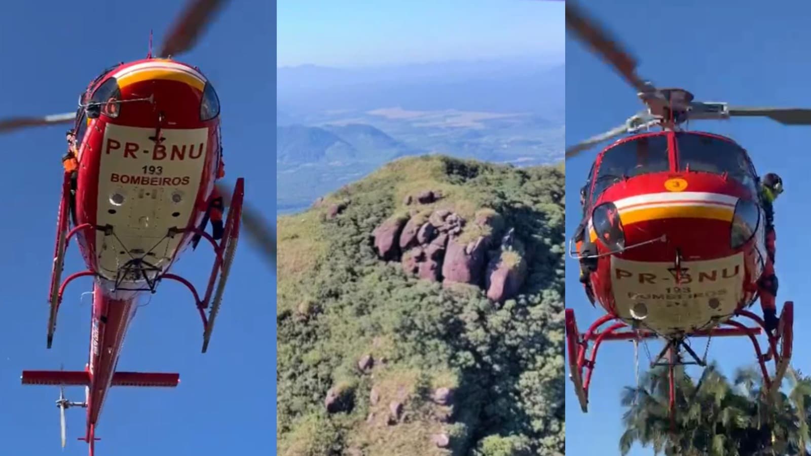 Adolescente se machuca em trilha e resgate por terra levaria até 10 horas: helicóptero entra em ação em Garuva