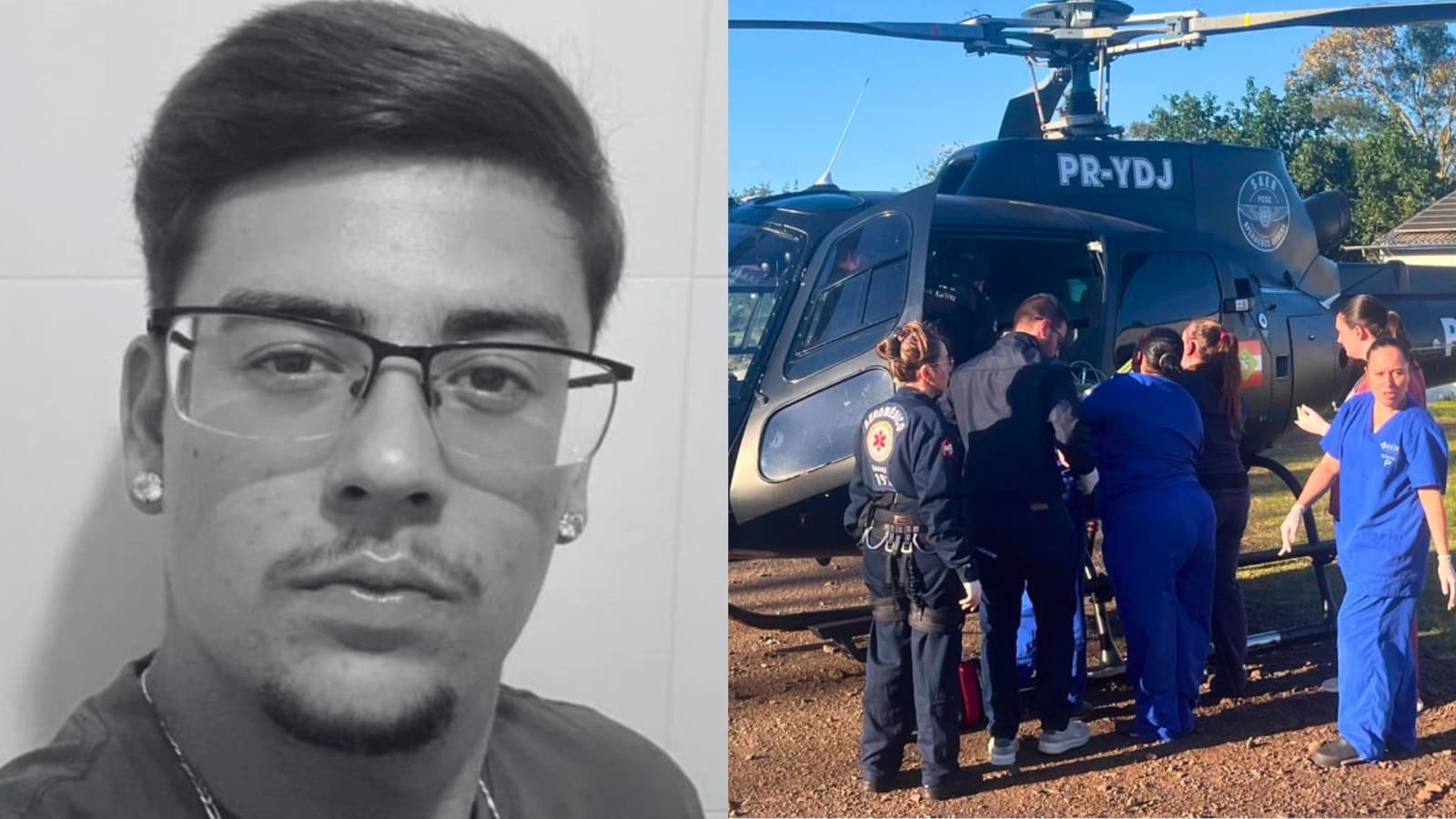 Resgate aéreo e quatro dias de luta: jovem de 20 anos morre após acidente em SC