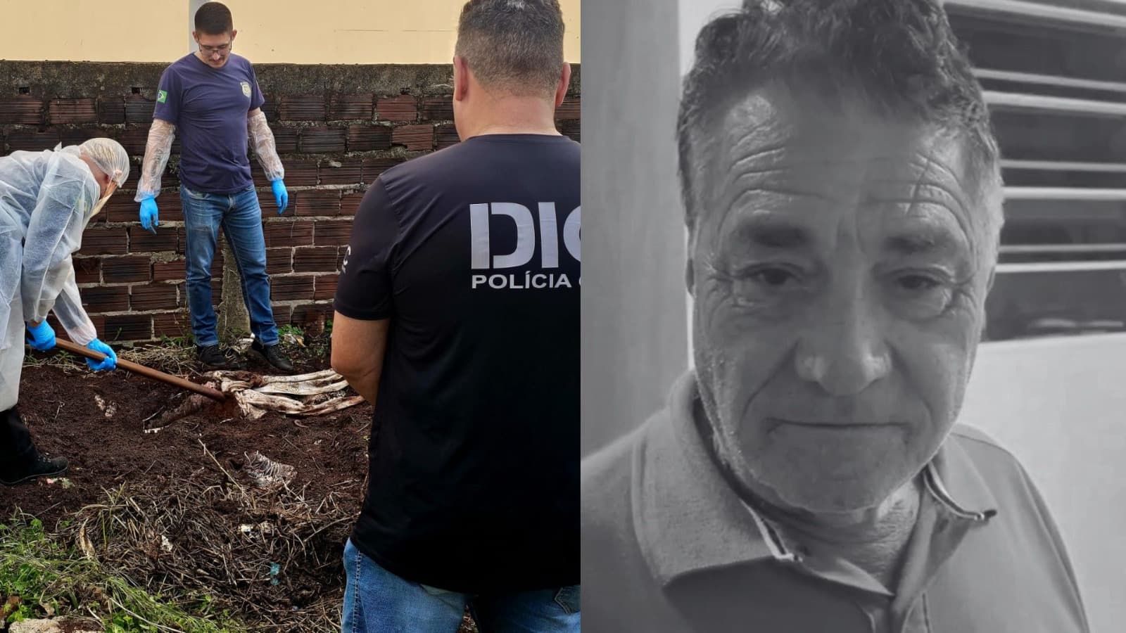Mãos e pés amarrados, com fio no pescoço e enterrado no quintal: dois inquilinos são presos por matar idoso em SC
