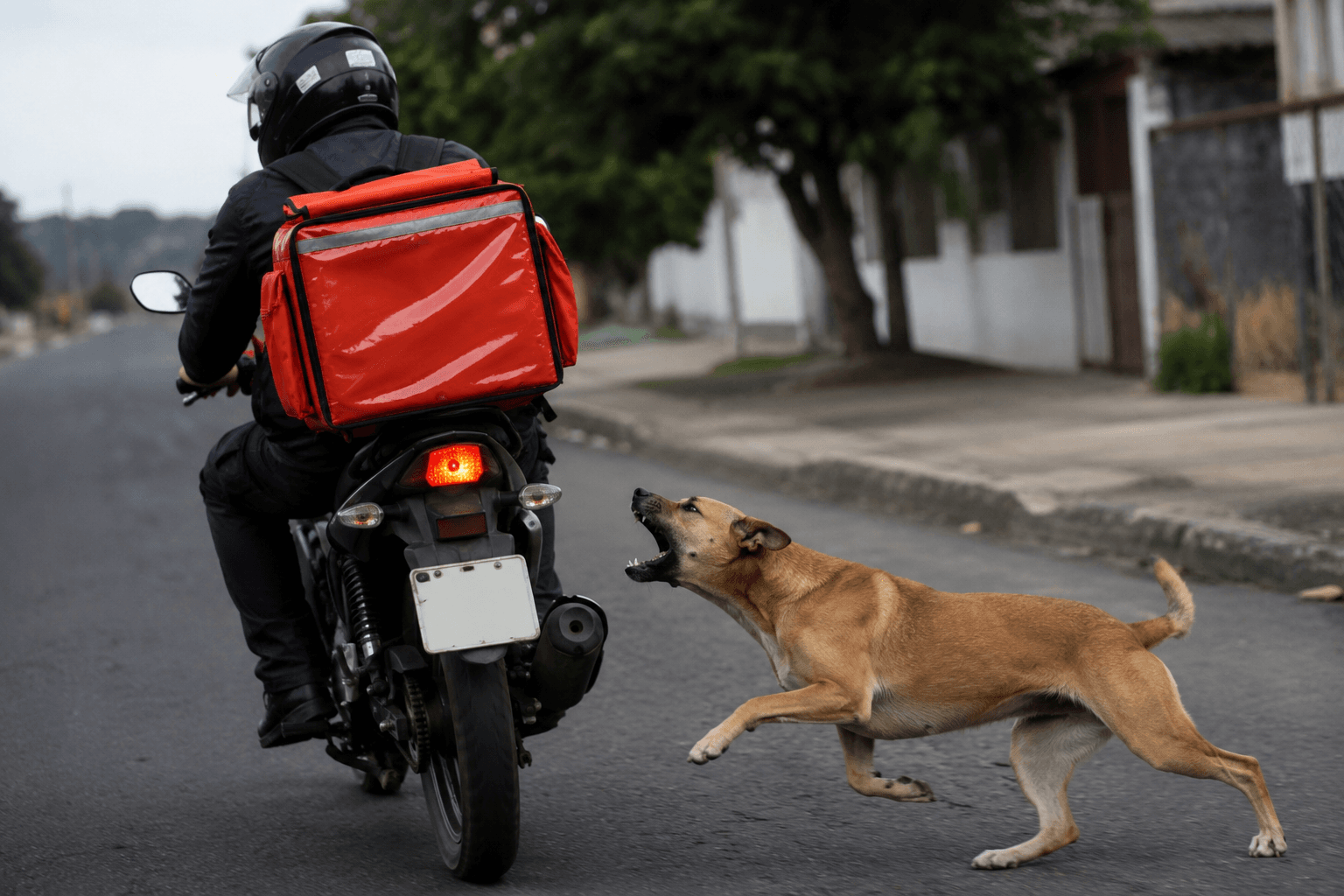 Motoboy é atacado por cachorro solto e fica ferido