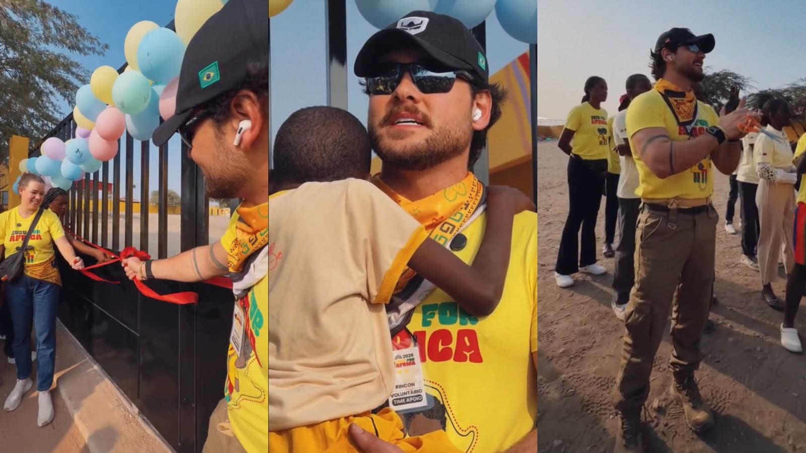“Isso é influência”: conhecido pelas caminhonetes, Rincon inaugura escola para mais de 500 crianças em Angola