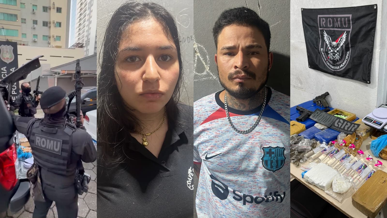 Traficante decide fumar maconha na frente de casa e acaba preso com a esposa em Itapema