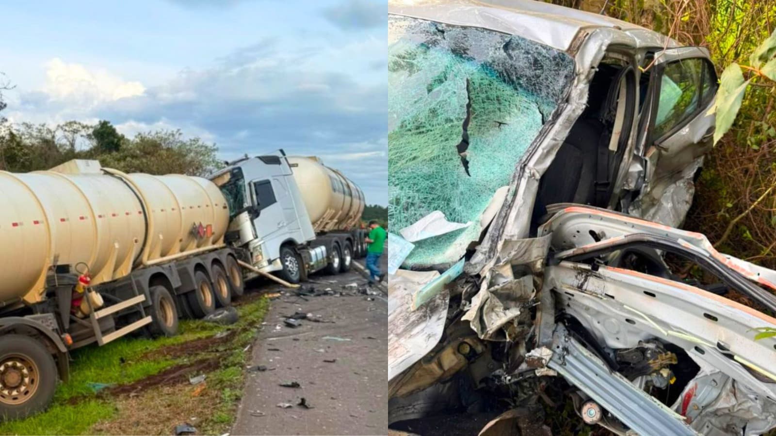 Grave acidente entre quatro veículos na BR-282 mobiliza resgate aéreo e deixa três feridos no Oeste de SC