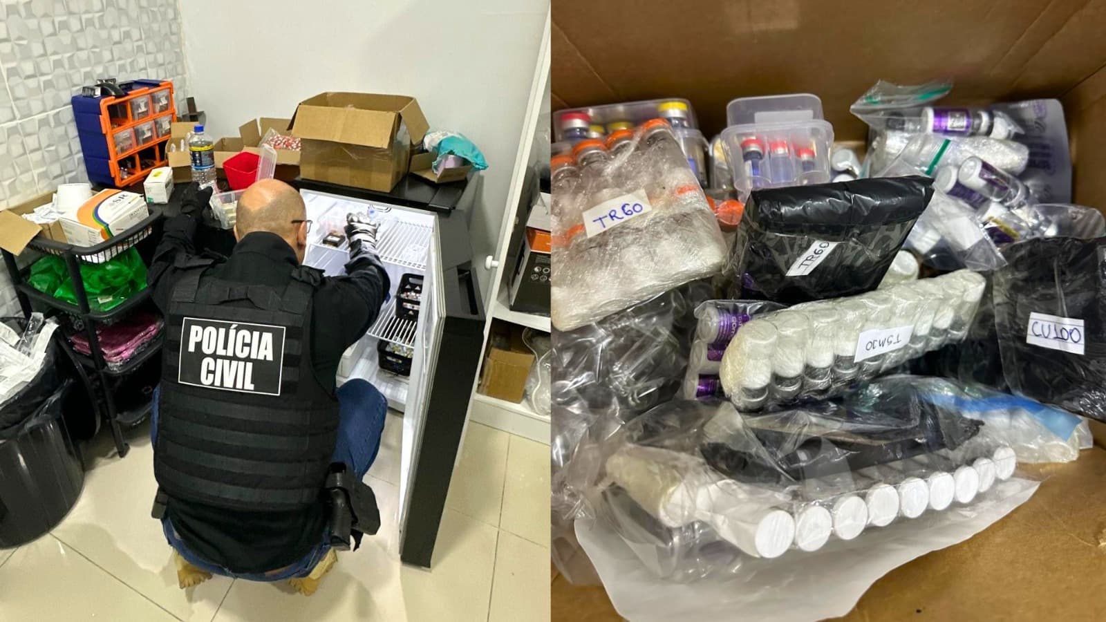 Caneta emagrecedora apreendida em SC tinha diluição com solvente e rótulo dos “EUA” impresso em casa