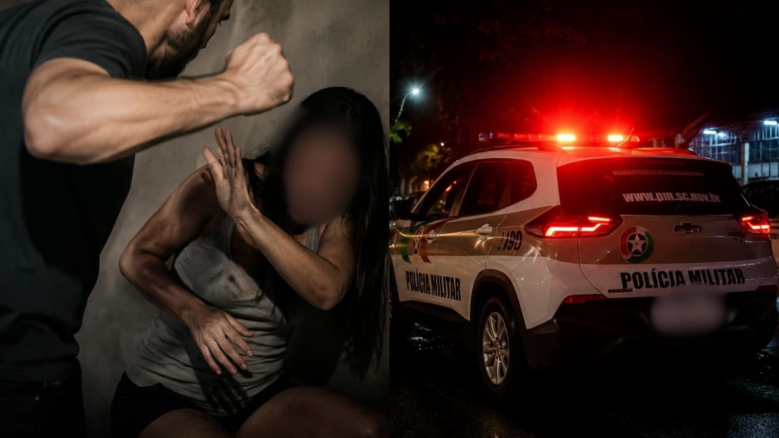 Homem agarra esposa pelo pescoço e bate cabeça dela contra o piso após vítima se recusar a fazer comida, em SC