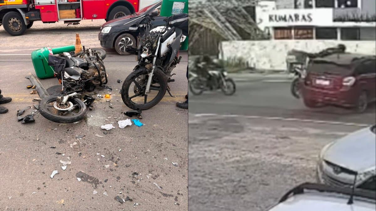Carro faz retorno proibido e quase provoca tragédia em Garopaba: “não viu as motos”