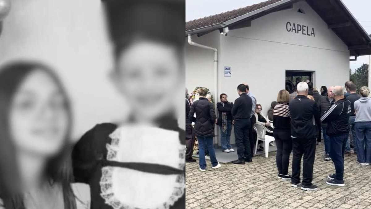 “O céu ganhou dois anjinhos”: comoção marca despedida de irmãos vítimas de atropelamento em SC