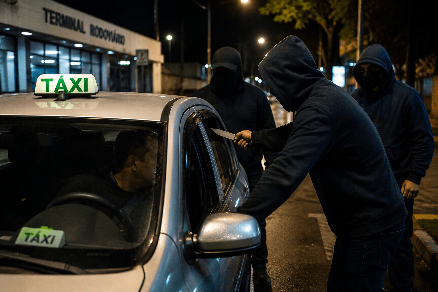 Taxista é ameaçado com faca e tem carro roubado durante corrida em Rio do Sul