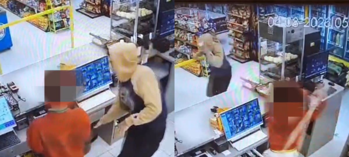 “Foi por impulso”: funcionário pega bastão, parte pra cima de ladrão e bota ele pra correr de loja em SC