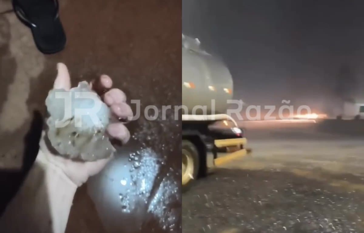 Granizo do tamanho de ovos volta a atingir SC e Defesa Civil emite cinco alertas vermelhos