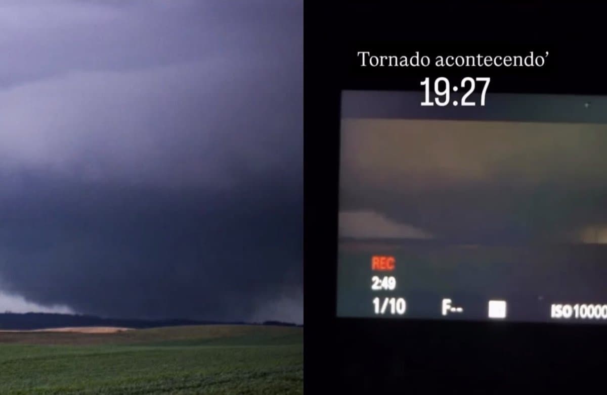 URGENTE: “Tornado imenso” é flagrado por caçadores de tempestade em SC; VEJA VÍDEOS