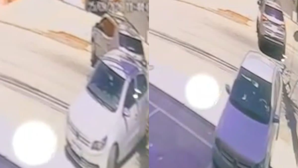 De quem é a culpa? Condutoras discutem após darem ré ao mesmo tempo e baterem em São José