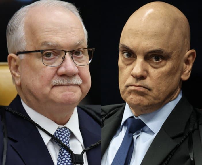 Os ministros do STF Edson Fachin e Alexandre de Moraes
