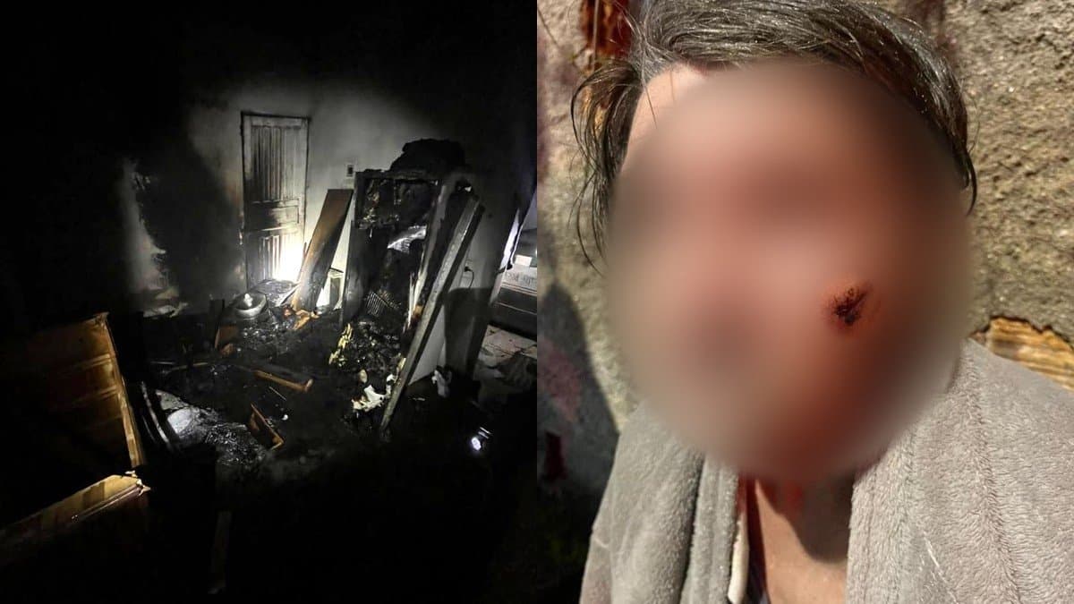 Filho ataca a mãe a golpes de facão e põe fogo na casa com ela dentro em Biguaçu