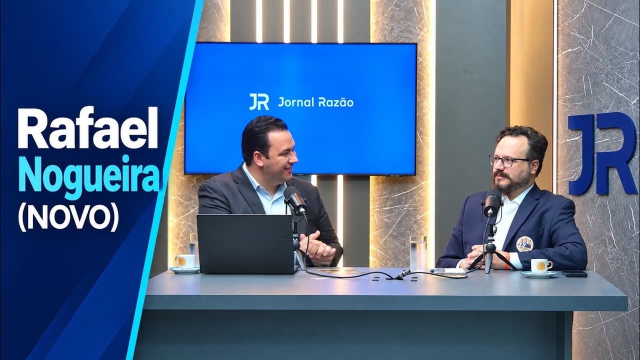 Rafael Nogueira, candidato a deputado federal pelo Novo, em entrevista a Kaiann Barentin no Estúdio JR