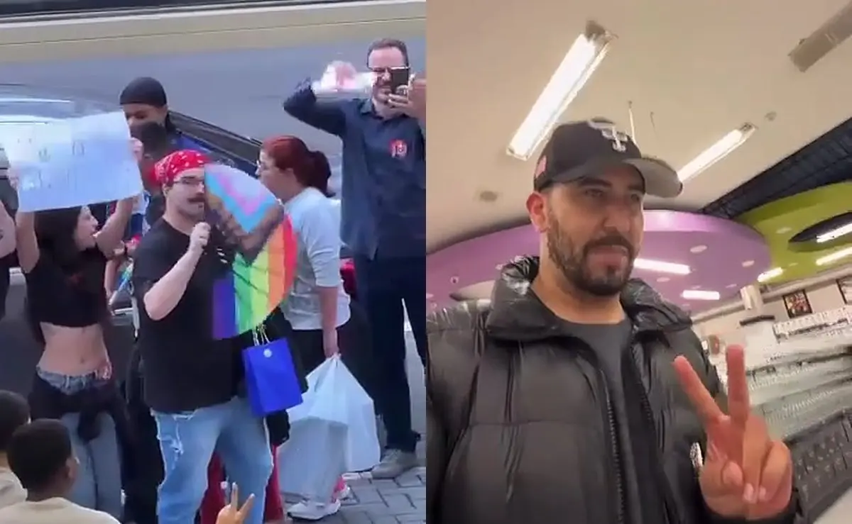 Apoiadores de Lula fazem ato na porta da Havan e eleitor bolsonarista grava: "Sai pra lá, aqui é 22" em SC