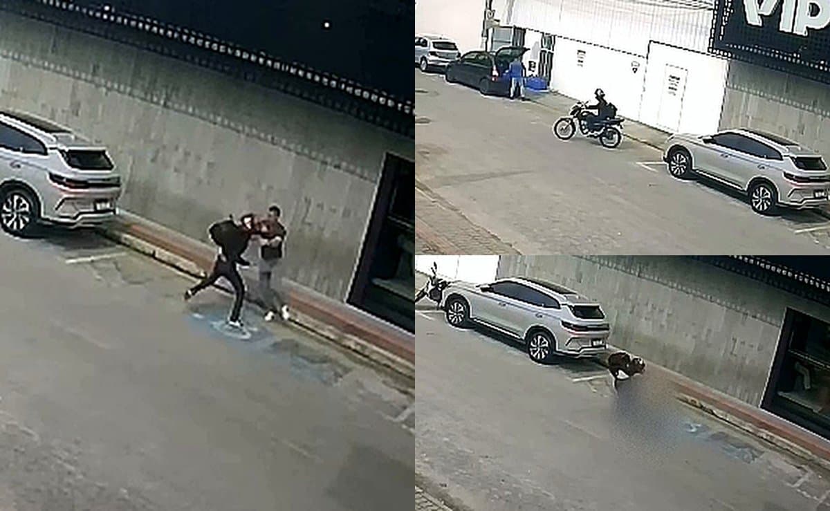 Empresário acha que arma é de brinquedo, reage a assalto e leva tiro em frente à empresa em SC